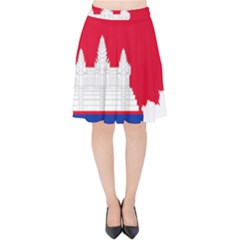 Borders Country Flag Geography Map Velvet High Waist Skirt by Sapixe