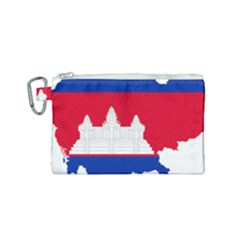 Borders Country Flag Geography Map Canvas Cosmetic Bag (small) by Sapixe