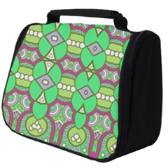 Circles And Other Shapes Pattern                            Full Print Travel Pouch (big) by LalyLauraFLM