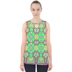 Circles And Other Shapes Pattern                            Cut Out Tank Top by LalyLauraFLM