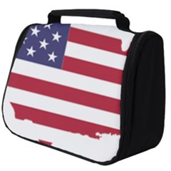 America Art Borders Cartography Full Print Travel Pouch (big) by Sapixe