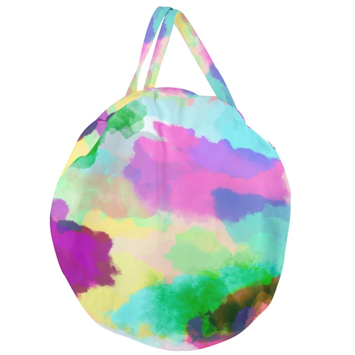 Watercolors spots                            Giant Round Zipper Tote