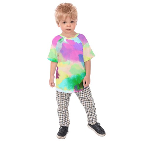 Watercolors Spots                             Kids  Raglan Tee by LalyLauraFLM