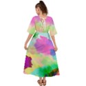 Watercolors spots                                Kimono Sleeve Boho Dress View2