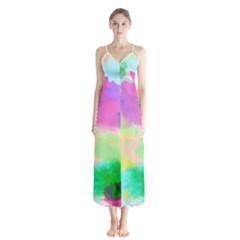 Watercolors Spots                              Chiffon Maxi Dress by LalyLauraFLM