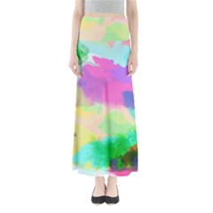 Watercolors Spots                              Women s Maxi Skirt by LalyLauraFLM