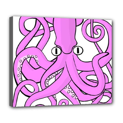 Squid Octopus Animal Deluxe Canvas 24  X 20  (stretched) by Bajindul