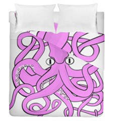 Squid Octopus Animal Duvet Cover Double Side (queen Size) by Bajindul