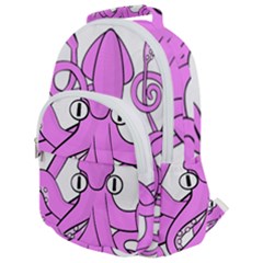 Squid Octopus Animal Rounded Multi Pocket Backpack by Bajindul