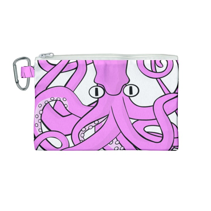 Squid Octopus Animal Canvas Cosmetic Bag (Medium)