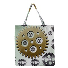 Gear Background Sprocket Grocery Tote Bag