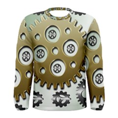 Gear Background Sprocket Men s Long Sleeve Tee by HermanTelo