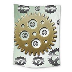 Gear Background Sprocket Medium Tapestry