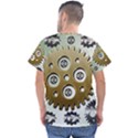 Gear Background Sprocket Men s V-Neck Scrub Top View2