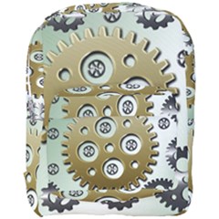 Gear Background Sprocket Full Print Backpack