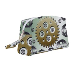 Gear Background Sprocket Wristlet Pouch Bag (Medium)