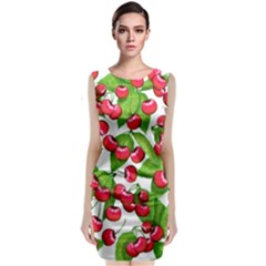 Cherry Leaf Fruit Summer Classic Sleeveless Midi Dress by Mariart