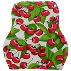 Cherry Leaf Fruit Summer Car Seat Velour Cushion  by Mariart