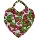 Cherry Leaf Fruit Summer Giant Heart Shaped Tote View1