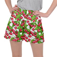 Cherry Leaf Fruit Summer Ripstop Shorts by Mariart