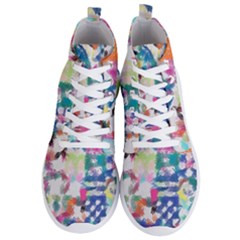 Colorful Crayons                             Men s Lightweight High Top Sneakers by LalyLauraFLM