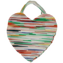 3d Stripes Texture                               Giant Heart Shaped Tote by LalyLauraFLM