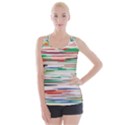 3d stripes texture                              Criss cross Back Tank Top View1