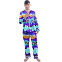 Paint on a purple background                                Men s Satin Pajamas Long Pants Set View1