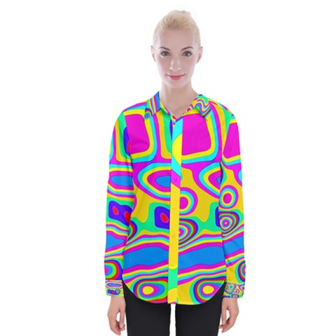 Colorful Shapes                               Women Long Sleeve Shirt by LalyLauraFLM