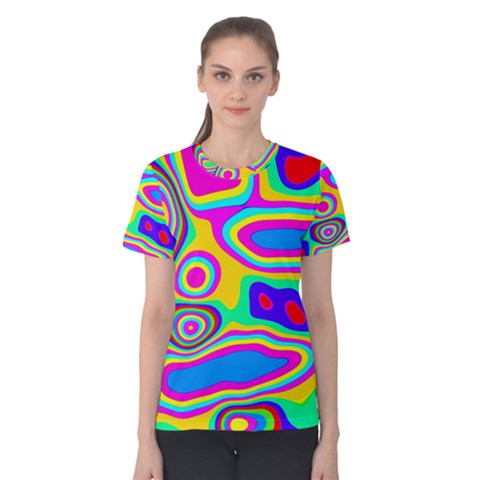 Colorful Shapes                               Women s Cotton Tee by LalyLauraFLM