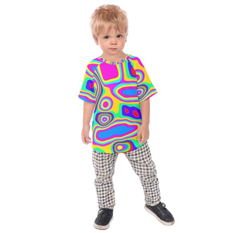 Colorful Shapes                              Kids  Raglan Tee by LalyLauraFLM