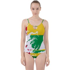 Guinea Bissau Flag Map Geography Cut Out Top Tankini Set by Sapixe