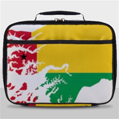 Guinea Bissau Flag Map Geography Full Print Lunch Bag by Sapixe