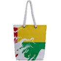 Guinea Bissau Flag Map Geography Full Print Rope Handle Tote (Small) View2