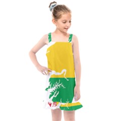 Guinea Bissau Flag Map Geography Kids  Overall Dress by Sapixe