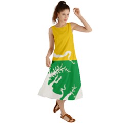 Guinea Bissau Flag Map Geography Summer Maxi Dress