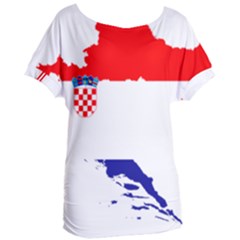 Croatia Country Europe Flag Women s Oversized Tee by Sapixe