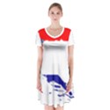 Croatia Country Europe Flag Short Sleeve V-neck Flare Dress View1