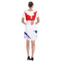 Croatia Country Europe Flag Short Sleeve V-neck Flare Dress View2