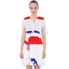 Croatia Country Europe Flag Adorable In Chiffon Dress by Sapixe