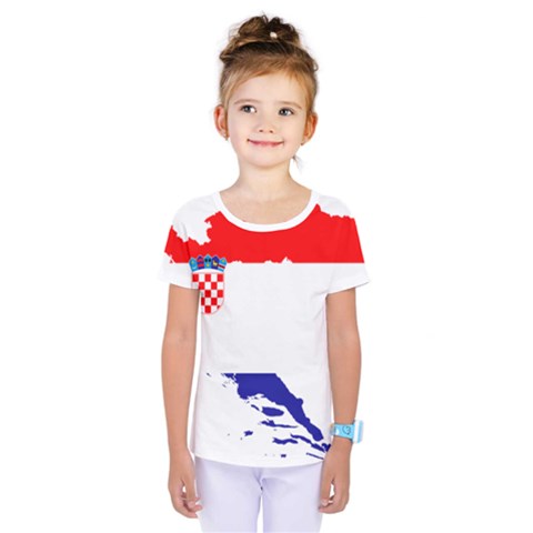 Croatia Country Europe Flag Kids  One Piece Tee by Sapixe