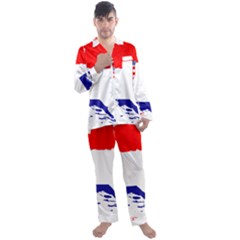 Croatia Country Europe Flag Men s Satin Pajamas Long Pants Set by Sapixe