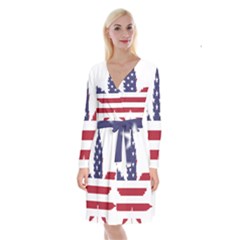 Marijuana Drugs Cannabis Drug Hemp Long Sleeve Velvet Front Wrap Dress