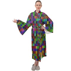 B 7 Maxi Tie Front Velour Kimono by ArtworkByPatrick