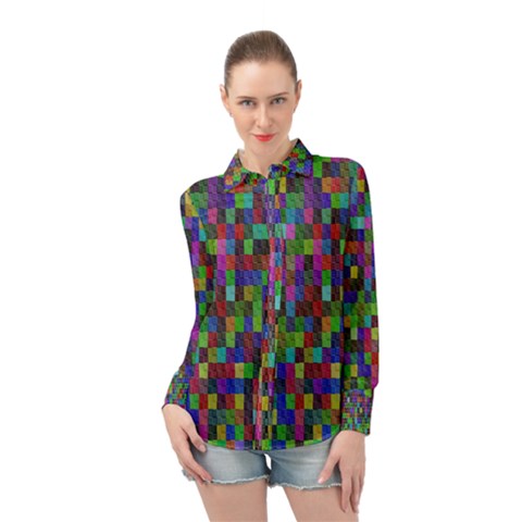 B 7 Long Sleeve Chiffon Shirt by ArtworkByPatrick