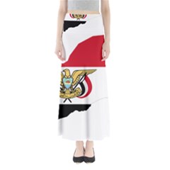 Borders Country Flag Geography Map Full Length Maxi Skirt by Sapixe