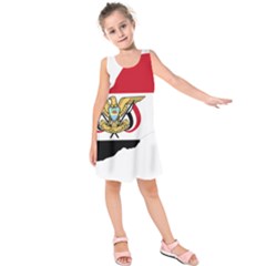 Borders Country Flag Geography Map Kids  Sleeveless Dress