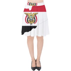 Borders Country Flag Geography Map Velvet High Waist Skirt by Sapixe