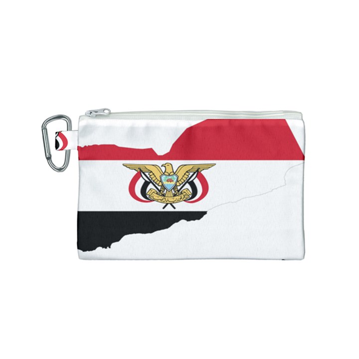 Borders Country Flag Geography Map Canvas Cosmetic Bag (Small)