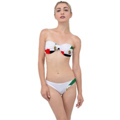 Borders Country Flag Geography Map Classic Bandeau Bikini Set by Sapixe